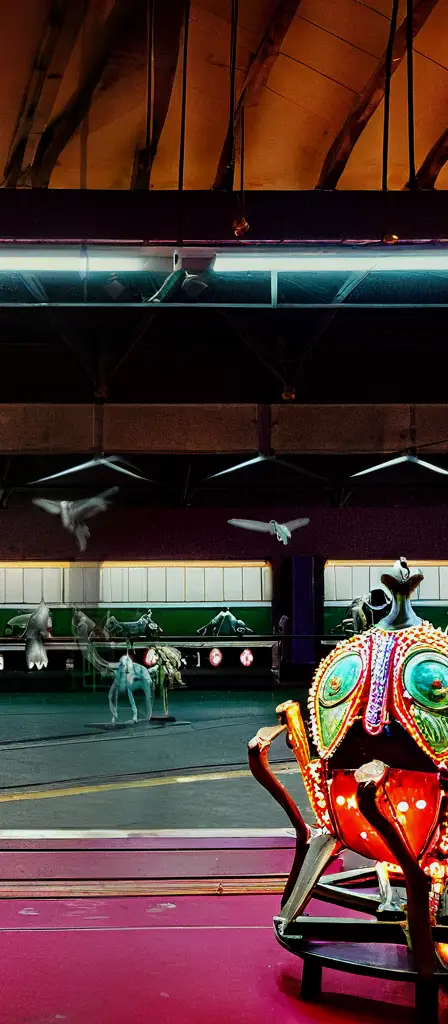 crystal beetle carousel 29931485, a scene from the Infinite Tapestry endless AI painting