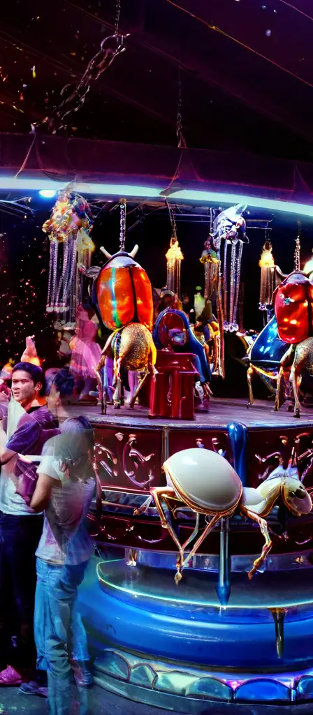crystal beetle carousel 52352828, a scene from the Infinite Tapestry endless AI painting