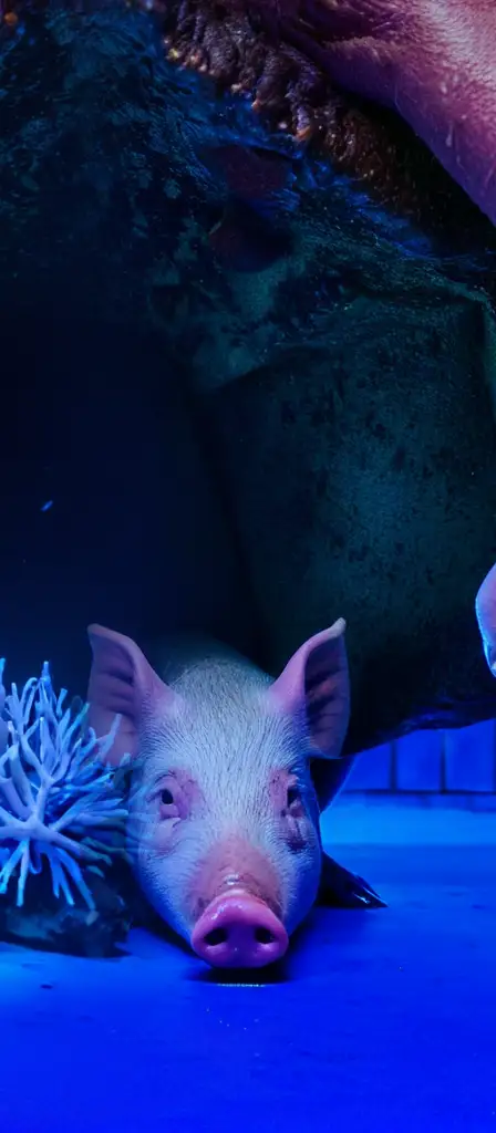 Pigs HD closeup skin texture, a scene from the Infinite Tapestry endless AI painting
