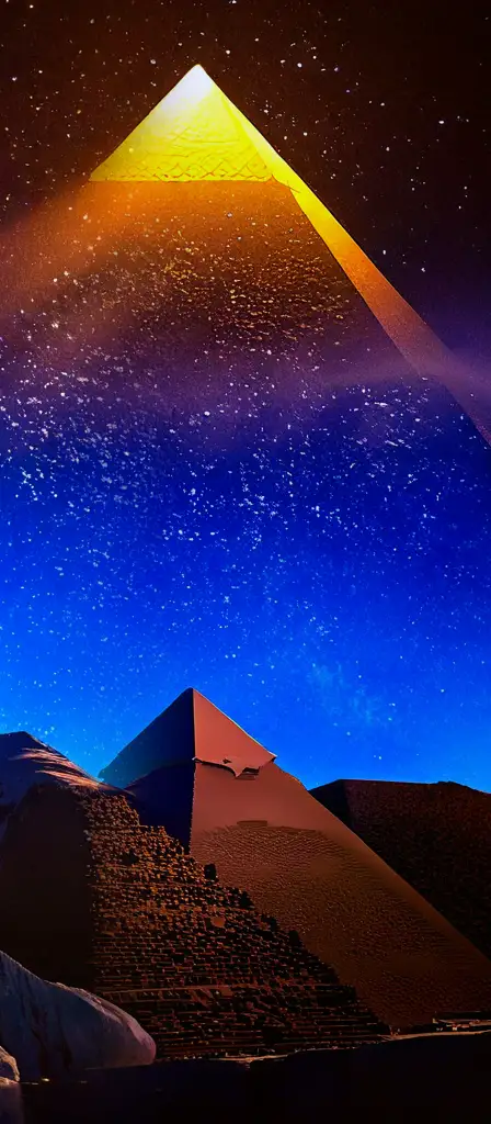 Great pyramid of giza landscape, a scene from the Infinite Tapestry endless AI painting