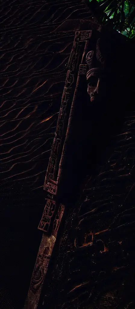 Mayan temple with hidden technology inside, a scene from the Infinite Tapestry endless AI painting