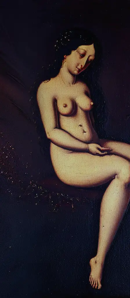 14th century oil painting errotica, a scene from the Infinite Tapestry endless AI painting