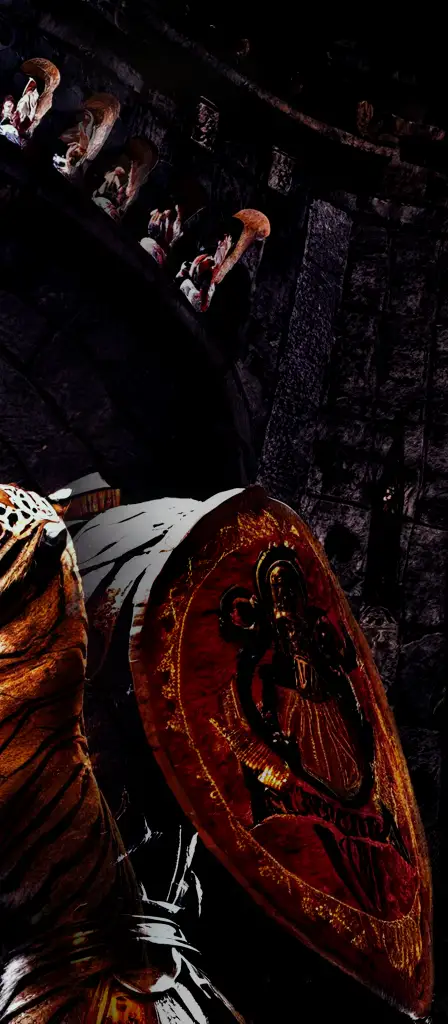 Emperor of rome watching fights in the colliseum, a scene from the Infinite Tapestry endless AI painting