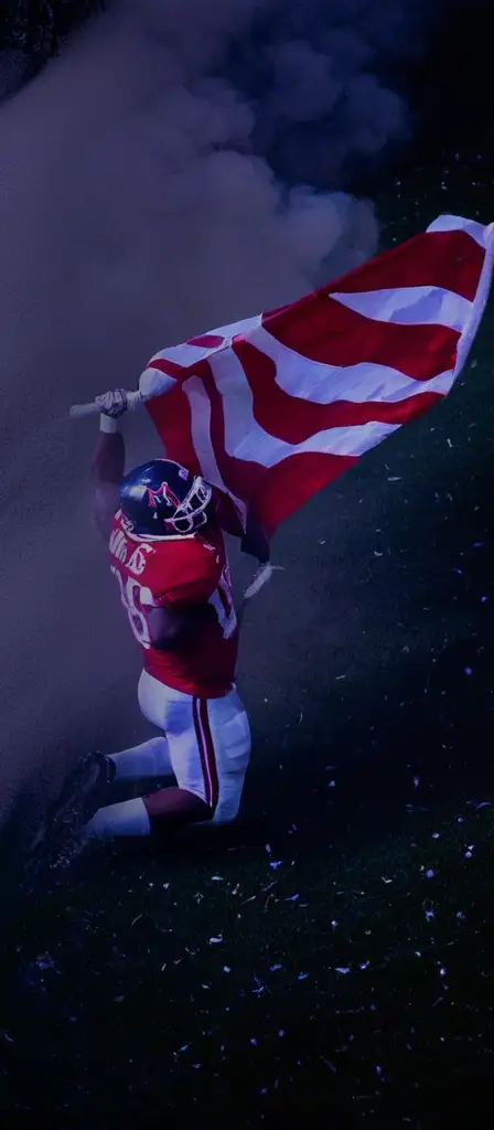 Football college football everybody's running around hitting each other wearing this big stadium Arkansas Ole Miss…, a scene from the Infinite Tapestry endless AI painting