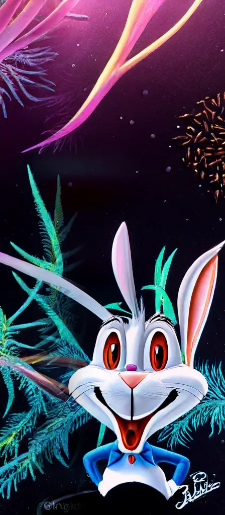 Bugs bunny, a scene from the Infinite Tapestry endless AI painting