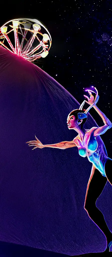 aliens abducting and doing butt probes, a scene from the Infinite Tapestry endless AI painting