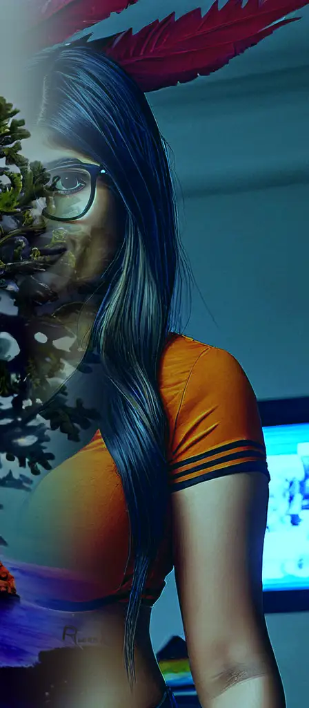 Multiple Mia khalifa full body women in a hyperrealistic dtyle, a scene from the Infinite Tapestry endless AI painting