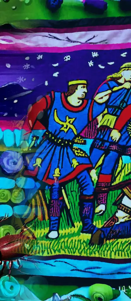 Battle of hastings tapestry, a scene from the Infinite Tapestry endless AI painting
