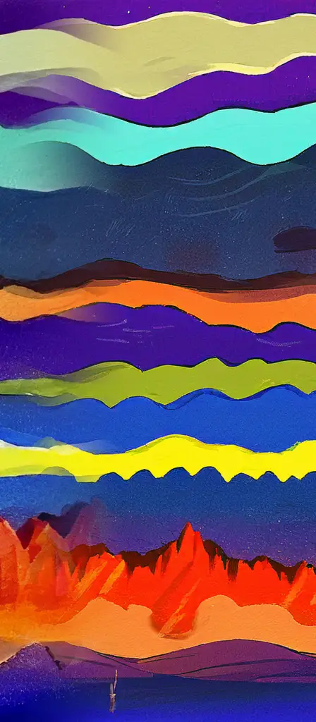 Huge fat blob shapes screen is filled by big fat blob shapes. They scream in existential pain. They lament in timeless…, a scene from the Infinite Tapestry endless AI painting