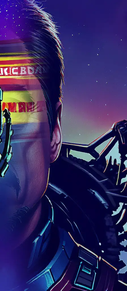 Closeup front facing tony stark, a scene from the Infinite Tapestry endless AI painting
